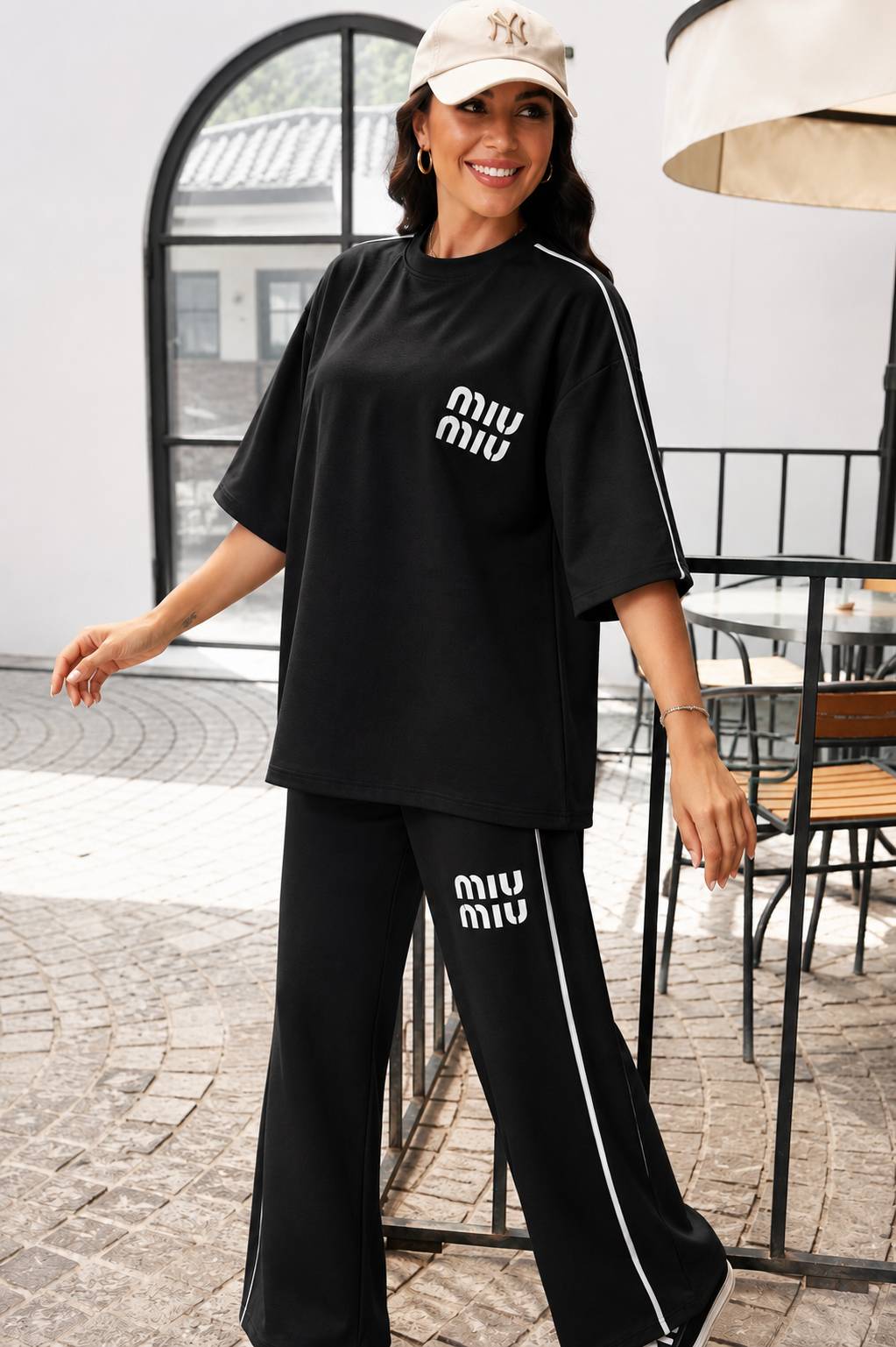 ست تیشرت و شلوار زنانه مدل miu