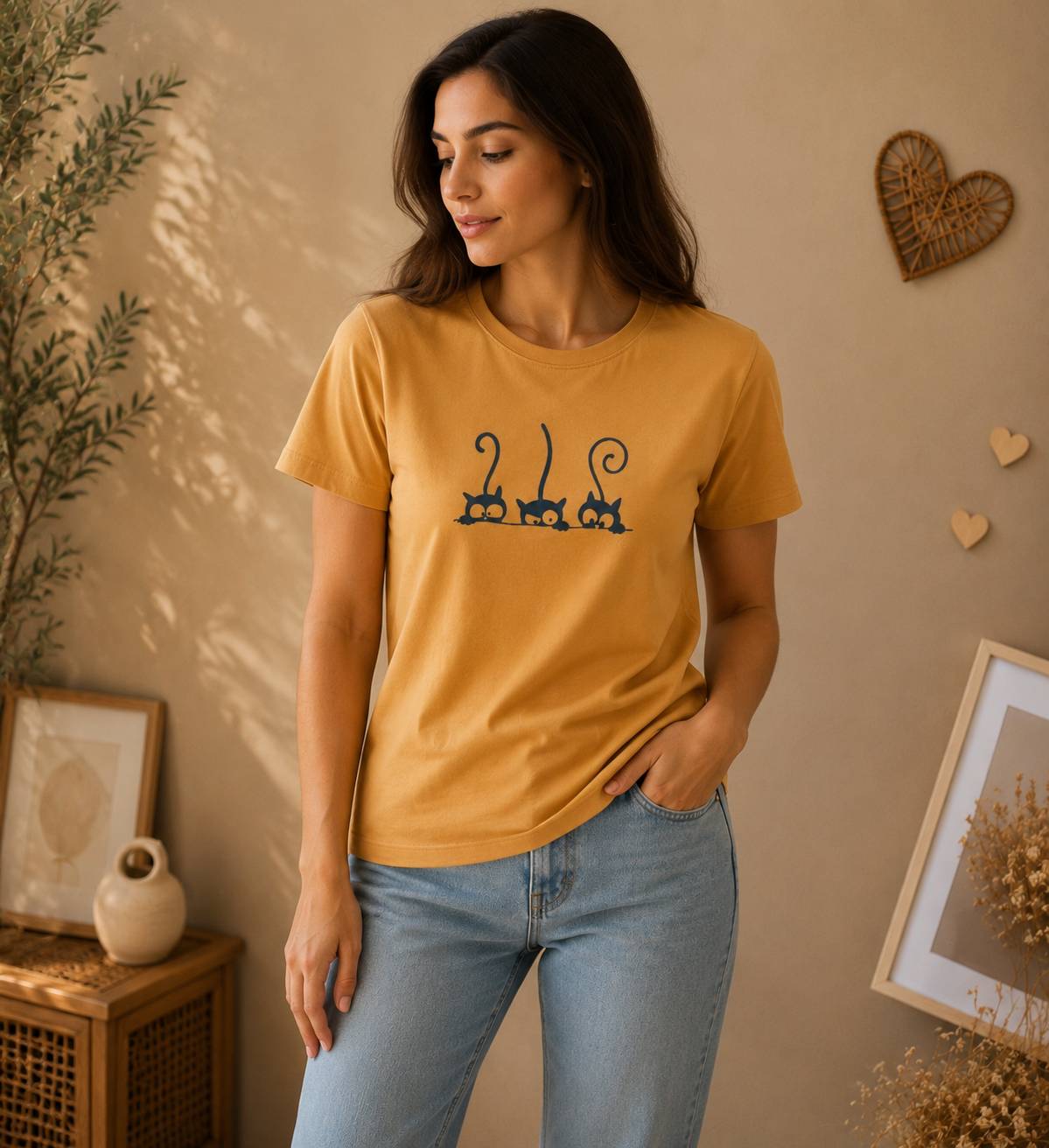 تیشرت نخ پنبه دخترانه و زنانه